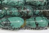 CNT515 15.5 inches 9*18mm teardrop turquoise gemstone beads