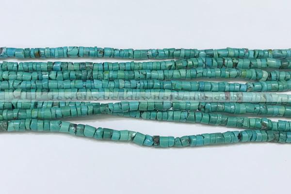 CNT530 15.5 inches 4mm - 4.5mm heishi turquoise gemstone beads