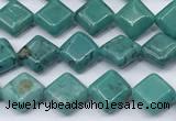 CNT550 15.5 inches 6mm diamond turquoise gemstone beads