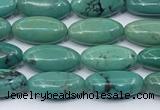 CNT563 15.5 inches 6*12mm oval turquoise gemstone beads