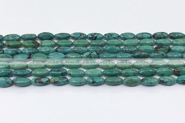 CNT563 15.5 inches 6*12mm oval turquoise gemstone beads