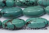 CNT564 15.5 inches 8*15mm oval turquoise gemstone beads