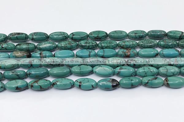 CNT564 15.5 inches 8*15mm oval turquoise gemstone beads