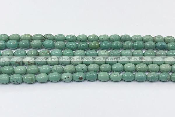 CNT565 15.5 inches 6*8mm teardrop turquoise gemstone beads