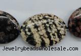 COB157 15.5 inches 22*30mm oval snowflake obsidian beads