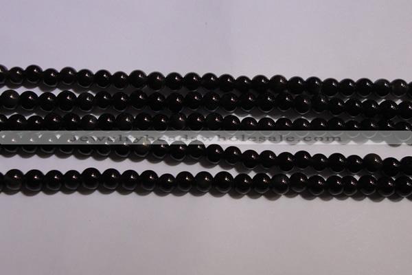 COB21 15.5 inches 4mm round black obsidian beads wholesale