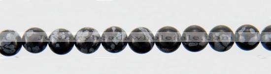 COB22 15 inches 6mm round snowflake obsidian gemstone beads wholesale