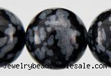 COB24 15 inches 10mm round snowflake obsidian gemstone beads wholesale