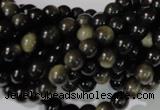 COB252 15.5 inches 6mm round golden obsidian beads wholesale