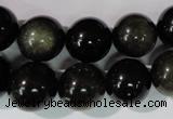 COB256 15.5 inches 14mm round golden obsidian beads wholesale