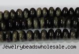 COB260 15.5 inches 5*8mm rondelle golden obsidian beads wholesale