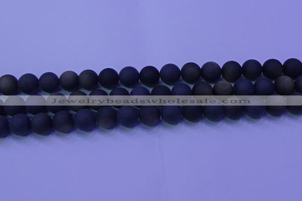 COB280 15.5 inches 10mm round matte golden obsidian beads wholesale