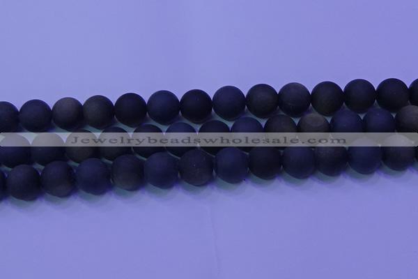 COB281 15.5 inches 12mm round matte golden obsidian beads wholesale