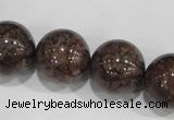 COB557 15.5 inches 18mm round red snowflake obsidian beads wholesale