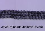 COB560 15.5 inches 4mm round matte snowflake obsidian beads