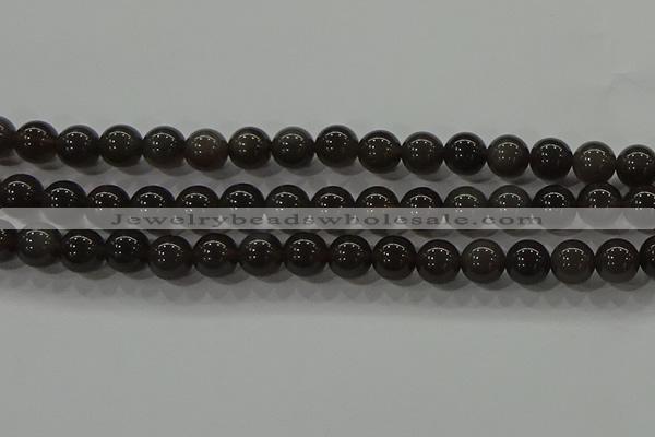 COB601 15.5 inches 8mm round ice black obsidian beads wholesale