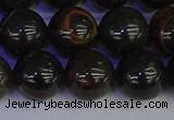 COB655 15.5 inches 14mm round gold black obsidian beads wholesale