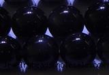 COB714 15.5 inches 12mm round ice black obsidian beads wholesale