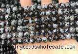 COB760 15.5 inches 8mm round snowflake obsidian beads wholesale