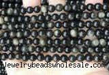 COB766 15.5 inches 6mm round golden obsidian beads wholesale