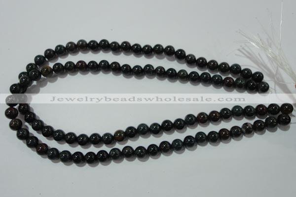 COJ302 15.5 inches 8mm round Indian bloodstone beads wholesale