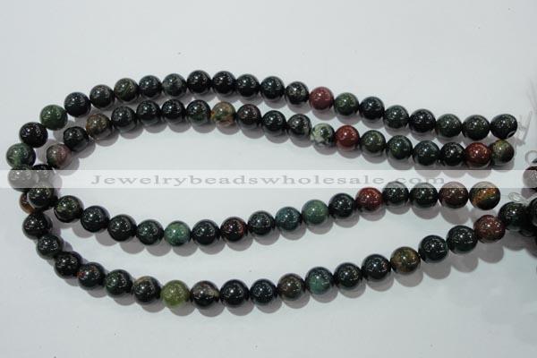 COJ303 15.5 inches 10mm round Indian bloodstone beads wholesale