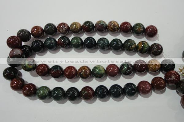 COJ305 15.5 inches 14mm round Indian bloodstone beads wholesale