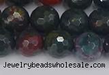 COJ313 15.5 inches 10mm faceted round Indian bloodstone beads