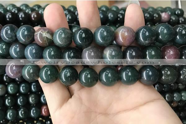 COJ335 15.5 inches 14mm round Indian bloodstone beads wholesale