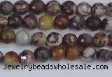 COJ360 15.5 inches 4mm faceted round outback jasper beads