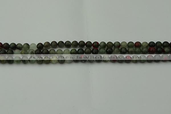 COJ450 15.5 inches 4mm round blood jasper beads wholesale