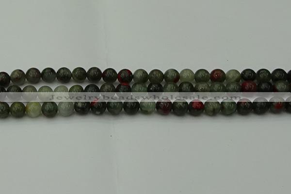 COJ452 15.5 inches 8mm round blood jasper beads wholesale