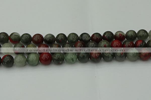 COJ455 15.5 inches 14mm round blood jasper beads wholesale