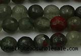 COJ462 15.5 inches 8mm faceted round blood jasper beads wholesale