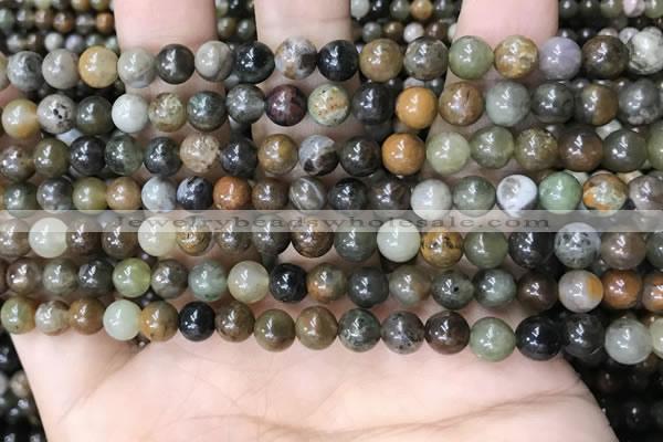 COJ491 15.5 inches 6mm round ocean jade beads wholesale