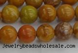 COJ602 15.5 inches 8mm round orpiment jasper beads wholesale