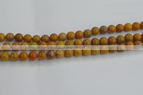 COJ602 15.5 inches 8mm round orpiment jasper beads wholesale