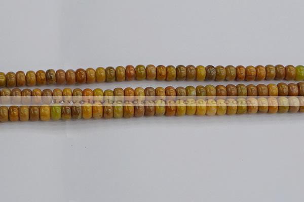 COJ611 15.5 inches 4*6mm rondelle orpiment jasper beads