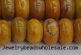 COJ614 15.5 inches 6*12mm rondelle orpiment jasper beads