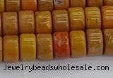 COJ621 15.5 inches 5*8mm heishi orpiment jasper beads