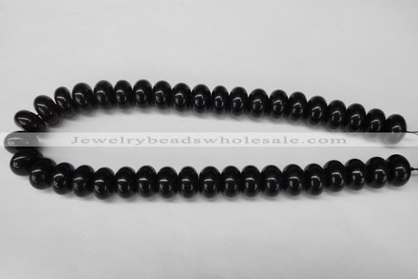 CON24 15.5 inches 10*16mm rondelle black onyx gemstone beads