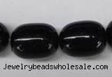 CON28 15.5 inches 15*20mm drum black onyx gemstone beads