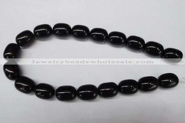 CON28 15.5 inches 15*20mm drum black onyx gemstone beads