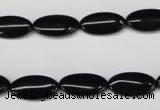 CON32 15.5 inches 8*16mm oval black onyx gemstone beads