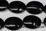 CON34 15.5 inches 17*22mm oval black onyx gemstone beads