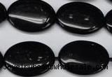 CON35 15.5 inches 18*25mm oval black onyx gemstone beads