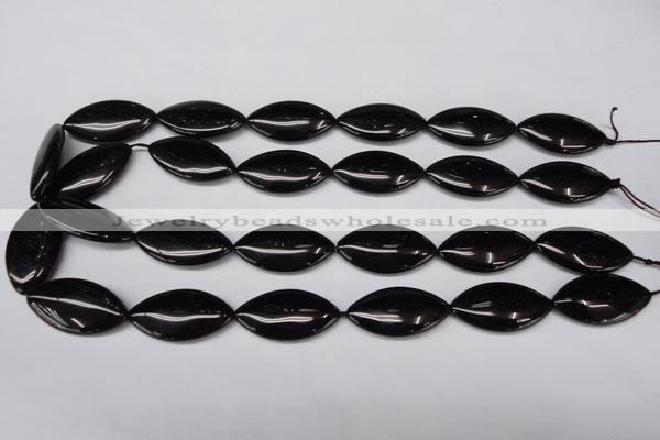 CON40 15.5 inches 16*30mm marquise black onyx gemstone beads