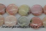 COP08 15.5 inches 16mm flat round natural pink opal beads wholesale