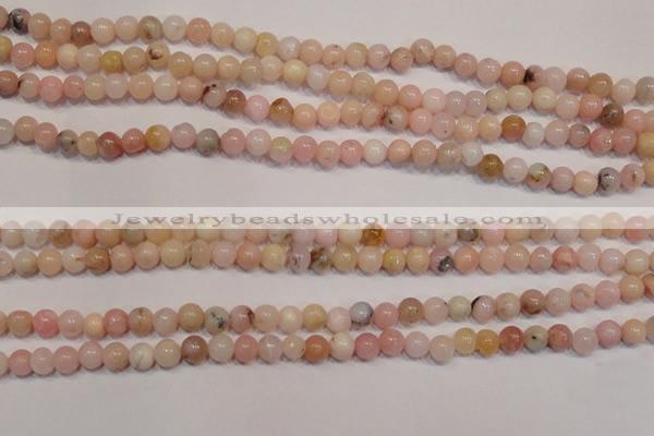 COP1001 15.5 inches 4mm round natural pink opal gemstone beads