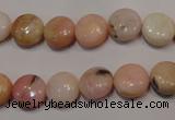 COP1012 15.5 inches 10mm flat round natural pink opal gemstone beads